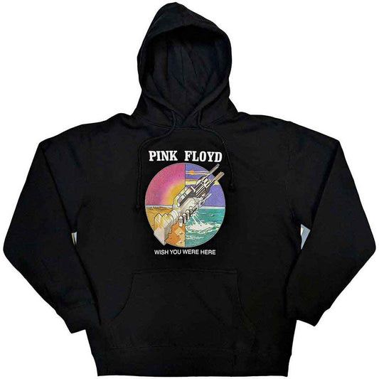 Pink Floyd hoodie, large, with Wish You Were Here album circle iconography.