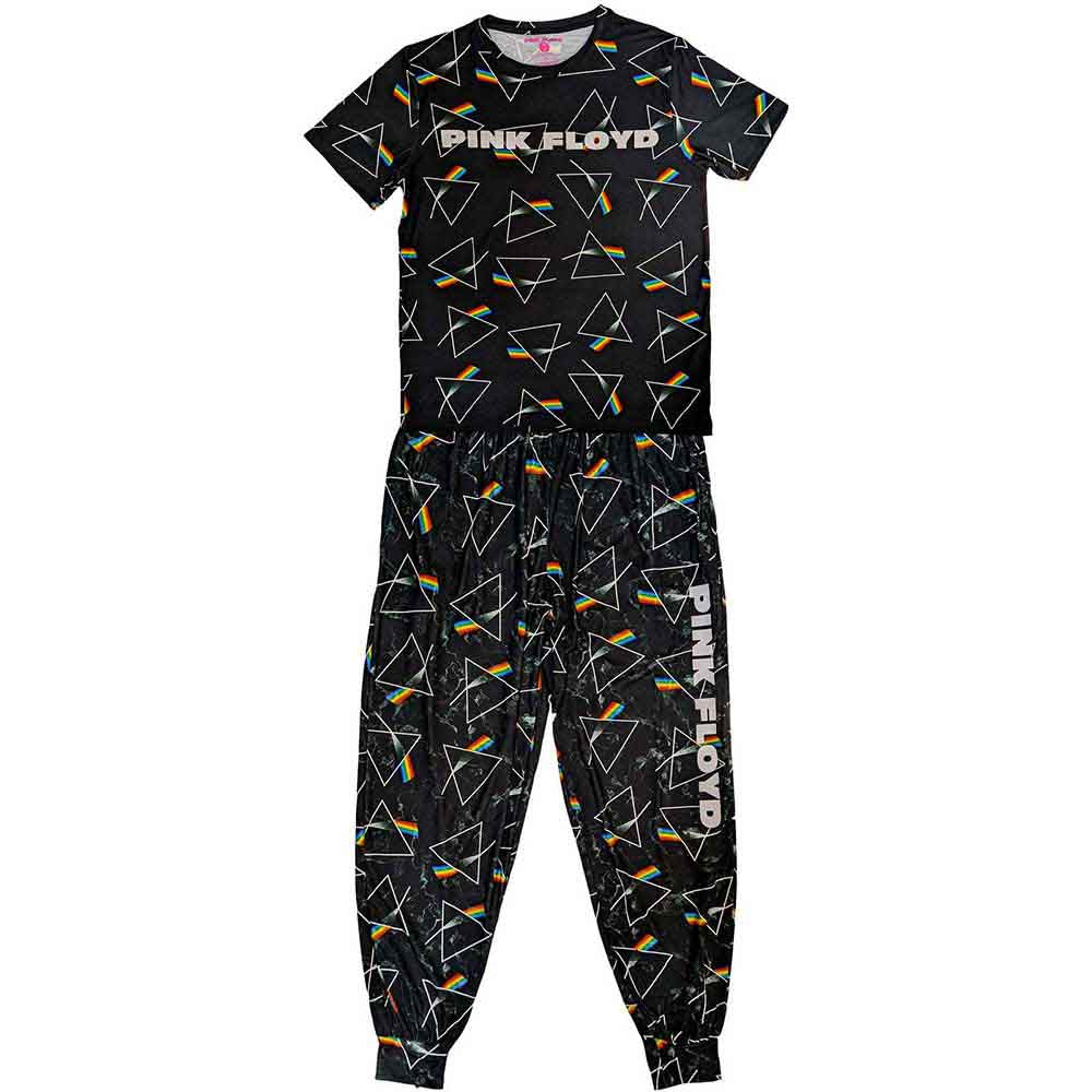 Pink Floyd Prism album cover repeat pattern on unisex X-Large pyjamas.