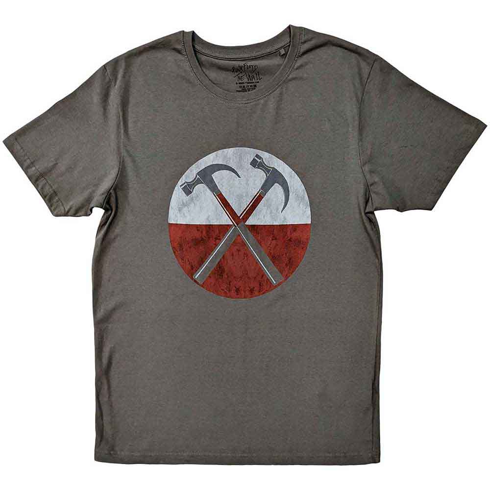 Vintage-style pink t-shirt featuring imagery from Pink Floyd’s *The Wall*.