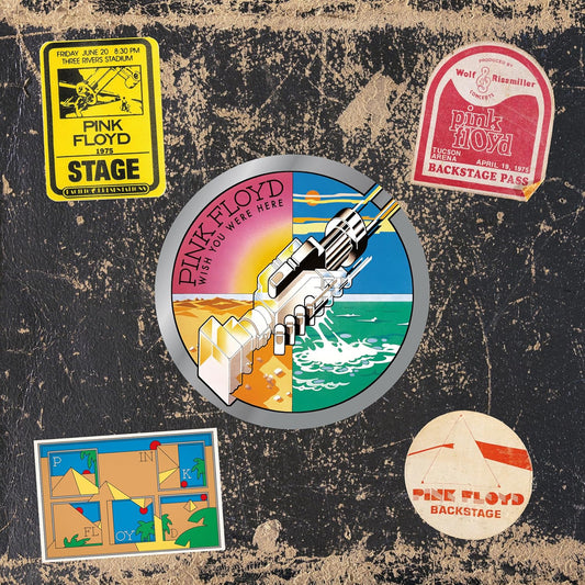 Pink Floyd “Wish You Were Here” 3LP vinyl record with stage pass imagery.