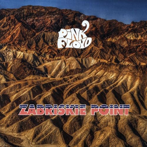 Pink Floyd’s “Zabriskie Point” vinyl album cover featuring desert landscape.