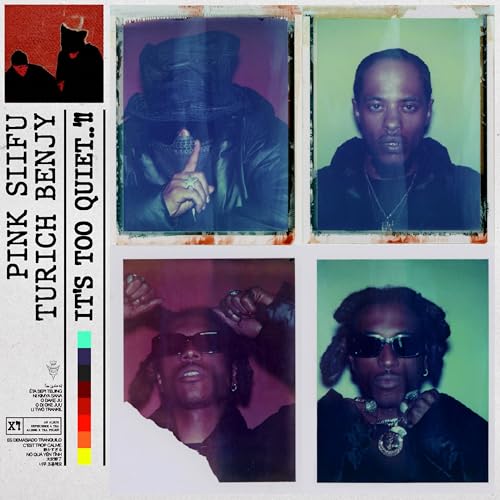 Vinyl album cover featuring four portraits of people in dark clothing.