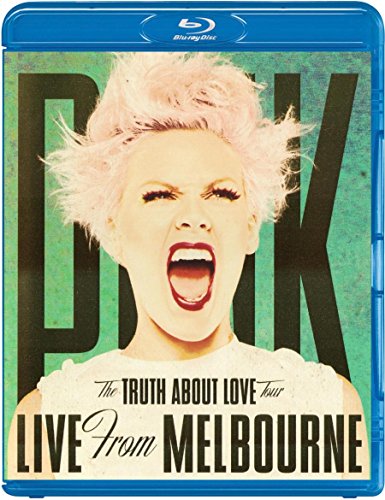 Blu-ray cover featuring Pink singing with bold text: "Pink: The Truth About Love Tour".