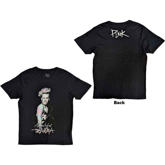 Pink unisex t-shirt, XX-Large, with a wink graphic on the back.