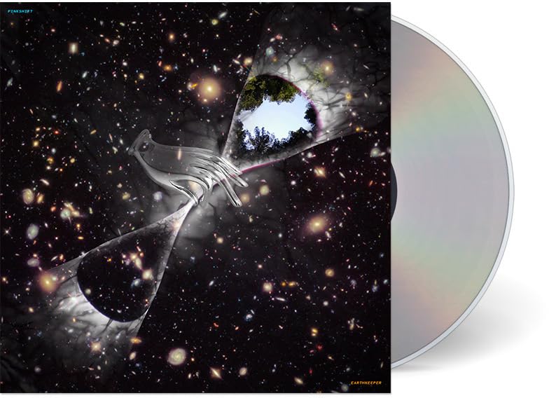 CD cover: hand reaching through a cosmic, star-filled tear in space.