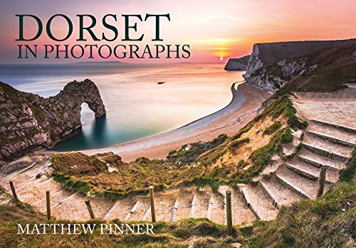 Book cover featuring a coastal landscape with a natural arch and steps at sunset.