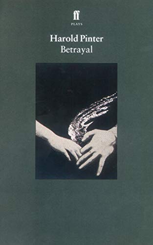 Book cover of Betrayal by Harold Pinter featuring a black and white image of hands.