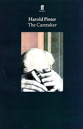 Play script cover: "The Caretaker" by Harold Pinter, with a man’s head illustration.