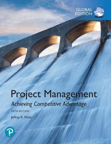 Textbook cover with a dam image and title "Project Management.