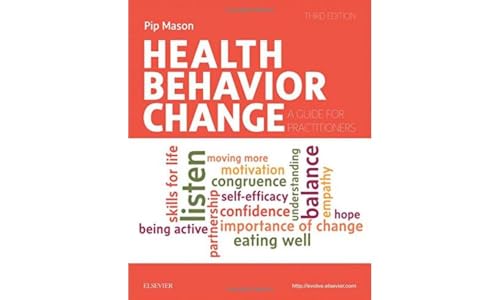Red book cover with white text: "Health Behavior Change: A Guide for Practitioners".