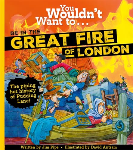 Book cover depicting the 1666 Great Fire of London with illustrated figures.