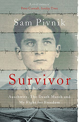 Book cover featuring a young man behind barbed wire, titled “Survivor.”