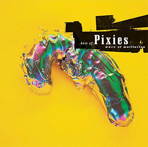 Album cover with an iridescent, metallic object on a bright yellow background.