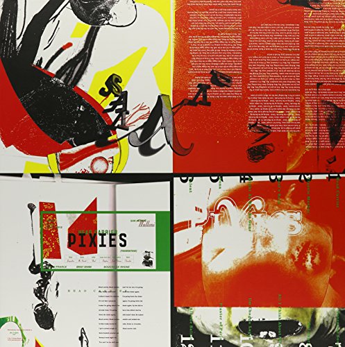 Pixies "Head Carrier" vinyl package with abstract red, yellow, and black artwork.