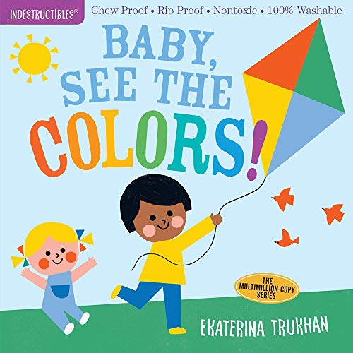 Book cover with colorful illustrations of children, a kite, and sun.