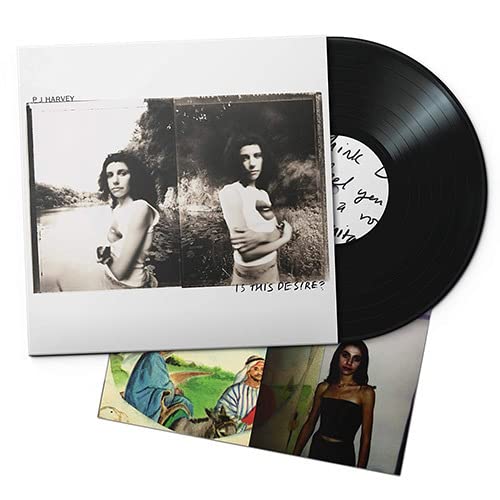 PJ Harvey Is This Desire vinyl record with album cover and inner sleeve artwork.