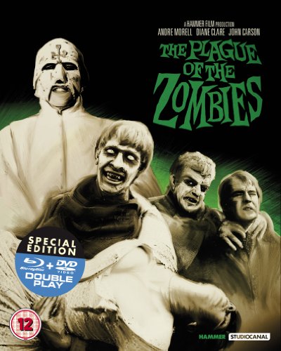 Blu-ray cover art for The Plague of the Zombies featuring several undead figures.