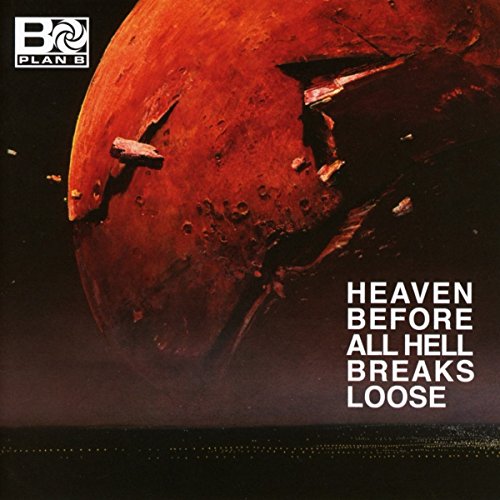 A cracked red planet looms over a dark landscape with album title text.