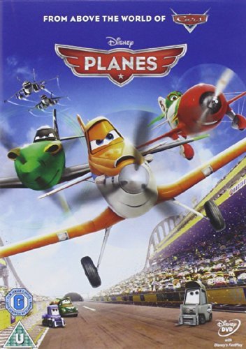 DVD cover for "Planes" featuring animated airplanes in flight.