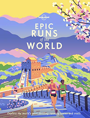 Book cover illustration of runners on the Great Wall of China with mountain backdrop.