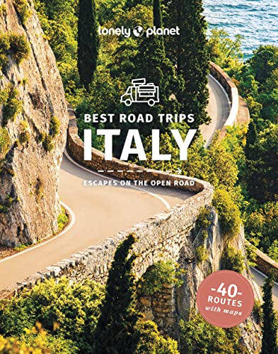 Book cover showing a winding Italian coastal road with trees and a stone wall.