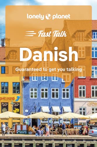 Lonely Planet Danish phrasebook cover with colorful buildings in Copenhagen.