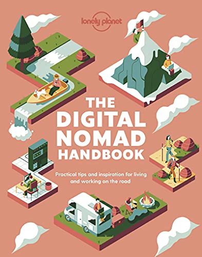 Lonely Planet’s “The Digital Nomad Handbook” cover with illustrated travel scenes.