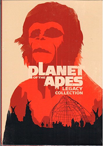 Planet of the Apes: Legacy Collection" DVD cover with ape portrait and city.