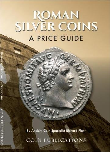 Book cover: "Roman Silver Coins: A Price Guide" with a silver coin image.