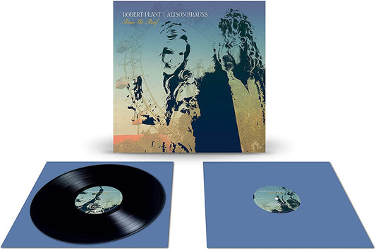Album cover for Robert Plant & Alison Krauss’ “Raise The Roof” with portraits.