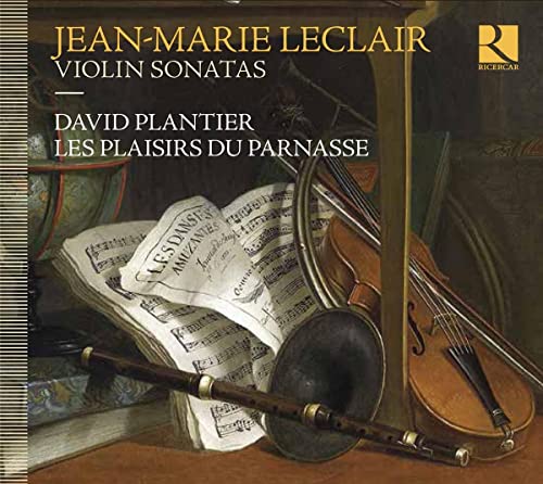 CD cover featuring violin, sheet music, and a still life painting.