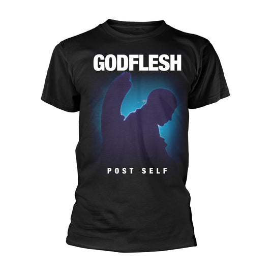 Black t-shirt with “Godflesh” and abstract album art graphic.