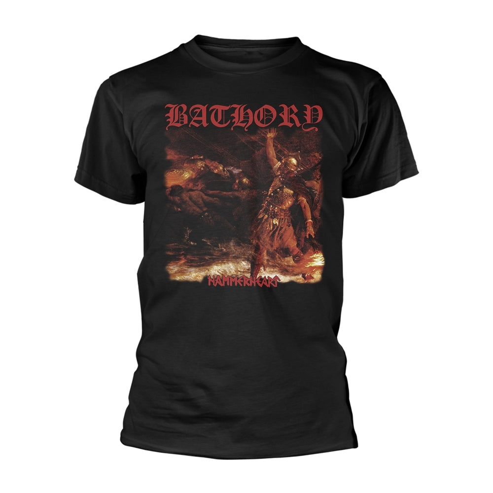 Black t-shirt with Bathory album artwork depicting a warrior figure.