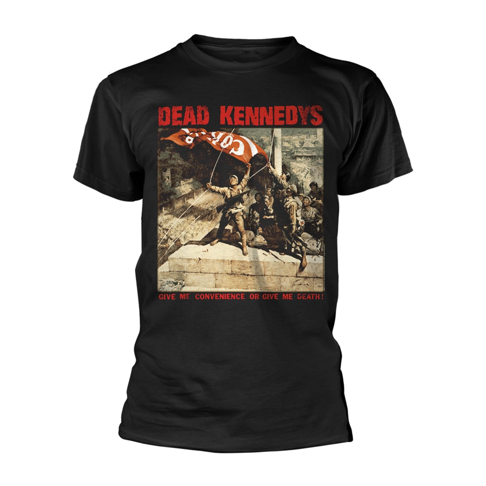 Black t-shirt with Dead Kennedys album art featuring protest imagery.