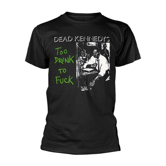 Black t-shirt with white Dead Kennedys album art graphic.