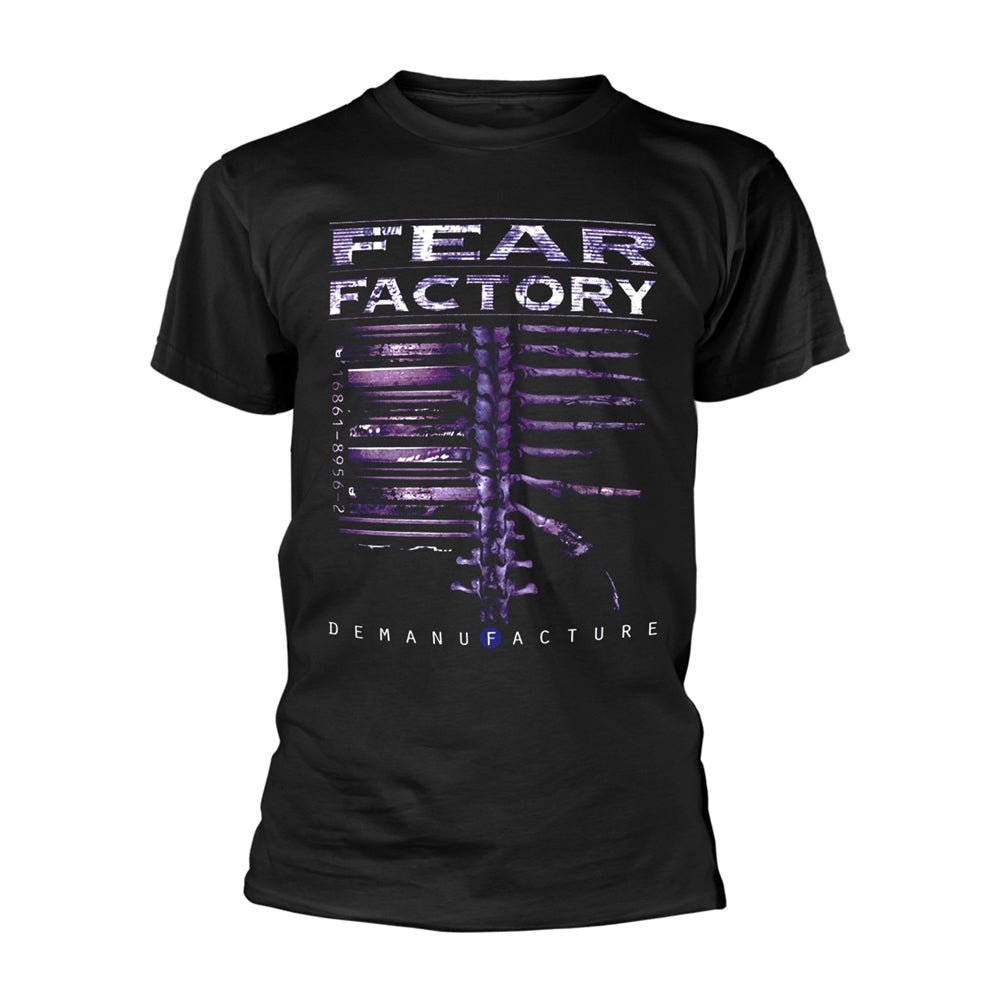 Black Fear Factory T-shirt with album art graphic.