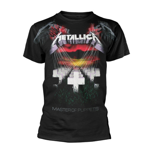 Black Metallica “Master of Puppets” faded album art t-shirt.