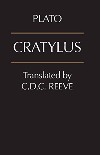 Black book cover with white text: "Plato Cratylus" and translator's name.