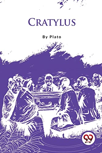 Book cover for "Cratylus" by Plato, depicting a philosophical discussion.