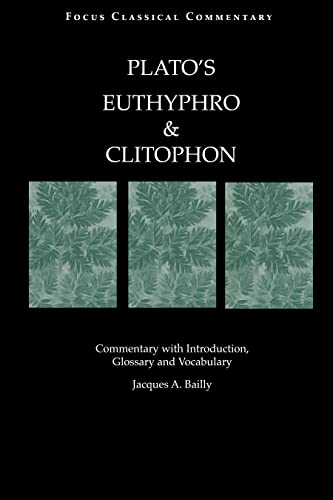 Book cover: "Plato's Euthyphro & Clitophon" with green leafy pattern.