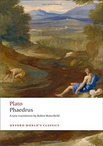 Book cover showing a classical landscape painting with two figures near a stream.