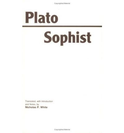 Book cover of Plato's Sophist, translated by Nicholas P. White, with brown text on white.
