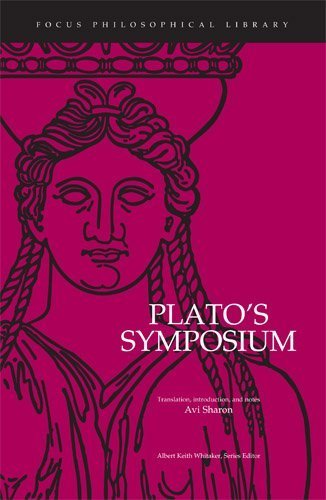 Book cover of Plato’s Symposium with a drawing of a classical woman.