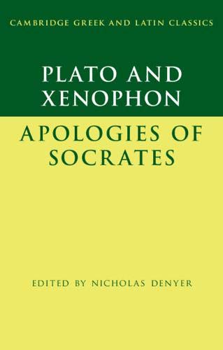 Book cover with green top and yellow bottom featuring the title Apologies of Socrates.