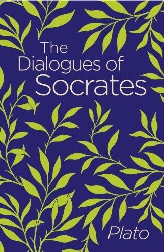 Book cover: “The Dialogues of Socrates” by Plato, with leafy design.
