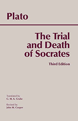 Book cover: "The Trial and Death of Socrates" by Plato, third edition.