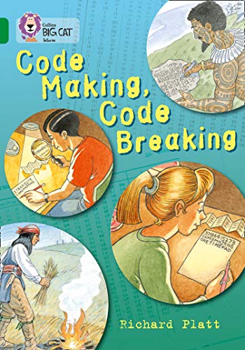 Book cover depicting children and historical figures with coded messages.