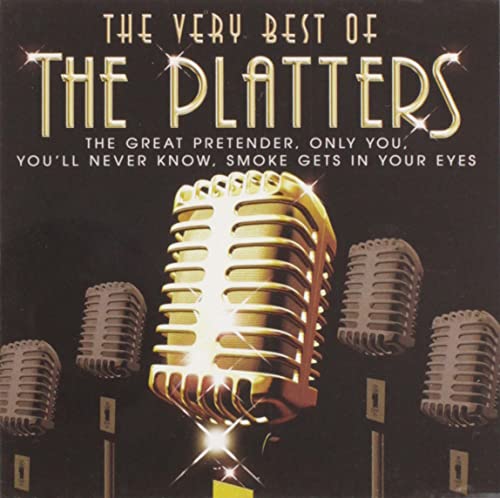 CD cover for The Platters’ “Very Best Of” featuring a vintage microphone.