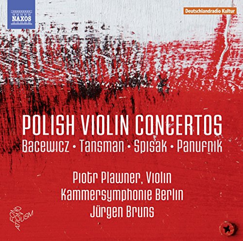 CD cover: red abstract design with text listing composers and performers.