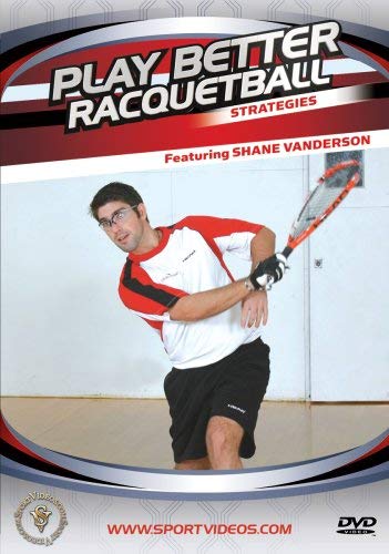 DVD cover featuring Shane Vanderson playing racquetball on a court.